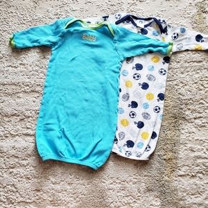 3/$25 Gerber Baby Boy Sleeping Gowns Bundle 0-6M
